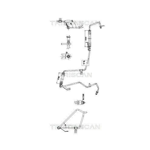TRISCAN Hydraulikschlauch, Lenkung 8516 25008