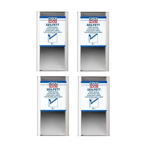 4X LIQUI MOLY Seilfett 5 Liter Dose - Hohlraumversiegelung 6124 - 20 Liter