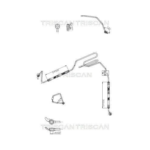 TRISCAN Hydraulikschlauch, Lenkung 8516 29043