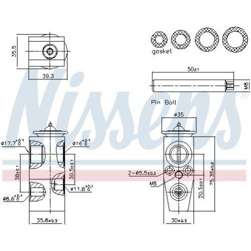 NISSENS Expansionsventil, Klimaanlage ** FIRST FIT ** 999445