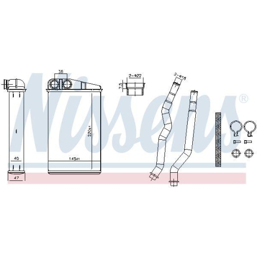 NISSENS Wärmetauscher, Innenraumheizung 707270