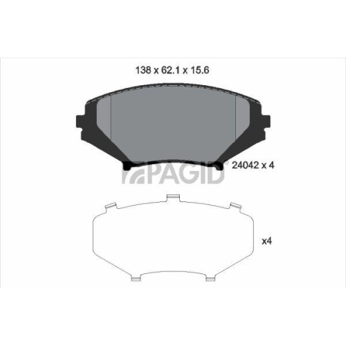 PAGID Bremsbelagsatz, Scheibenbremse T1402N