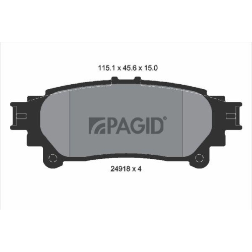 PAGID Bremsbelagsatz, Scheibenbremse T1987N