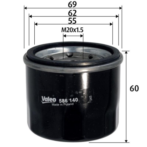 VALEO &Ouml;lfilter 586140