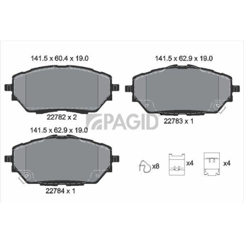 PAGID Bremsbelagsatz, Scheibenbremse T2687N