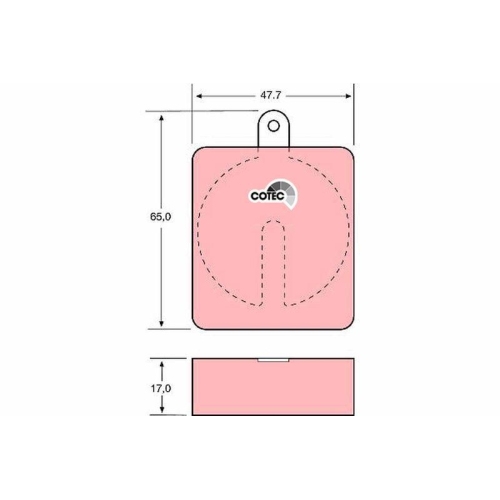 TRW Bremsbelagsatz, Scheibenbremse COTEC GDB704