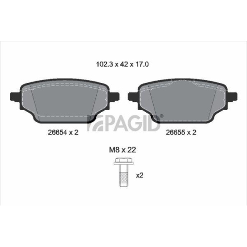 PAGID Bremsbelagsatz, Scheibenbremse T4224N