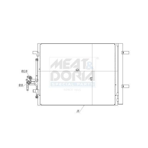 MEAT & DORIA Kondensator, Klimaanlage 991123