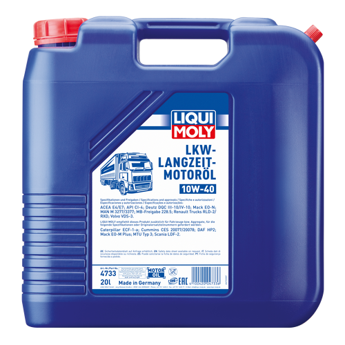 LKW-Langzeit-Motor&ouml;l 10 W-40 4733 Kanister Kunststoff 20 Liter LIQUI MOLY LM