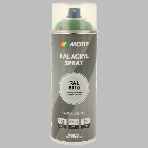 Lackspray Farbe schnell trocknend HG RAL 6010 grasgr&uuml;n 400ml MOTIP 07126