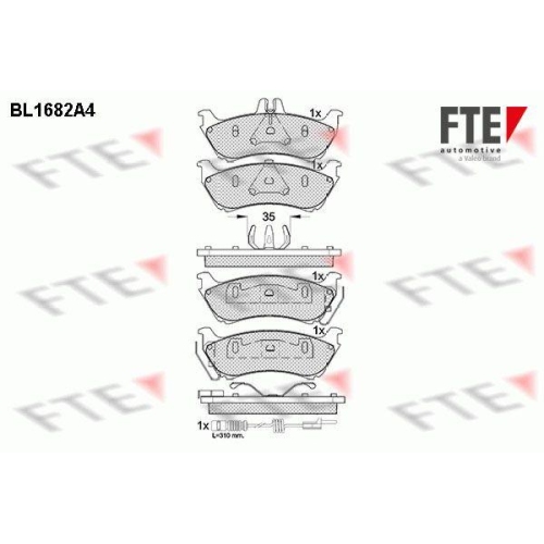 FTE Bremsbelagsatz, Scheibenbremse