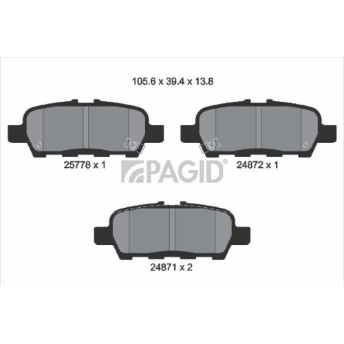 PAGID Bremsbelagsatz, Scheibenbremse T2294N