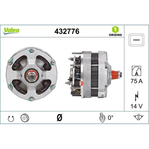 VALEO Generator VALEO ORIGINS - NEW O.E. TECHNOLOGIE 432776