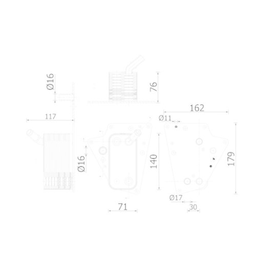 MAHLE Ölkühler, Motoröl BEHR CLC 274 000S