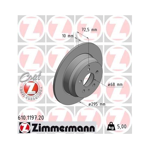 ZIMMERMANN Bremsscheibe COAT Z 610.1197.20