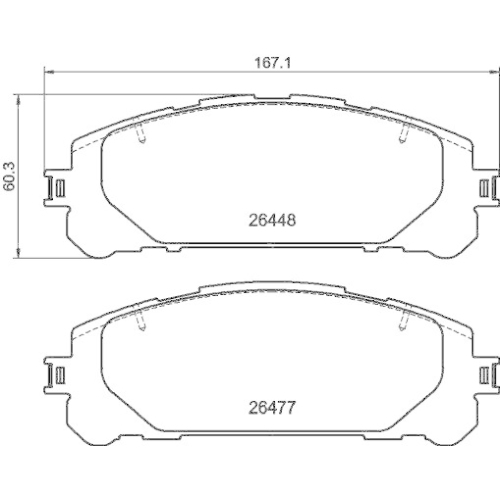 HELLA Bremsbelagsatz, Scheibenbremse