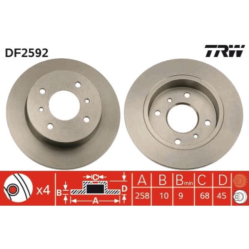 TRW Bremsscheibe DF2592