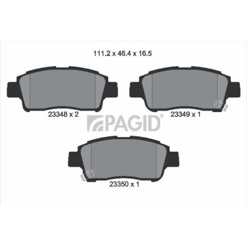 PAGID Bremsbelagsatz, Scheibenbremse T3098N