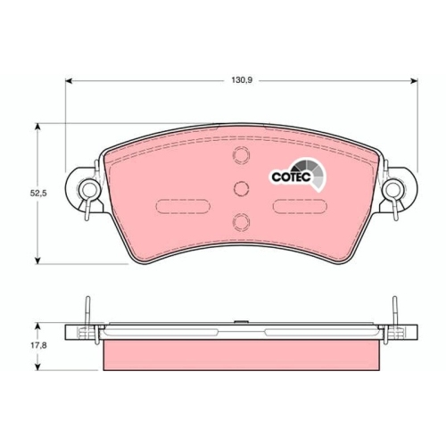 TRW Bremsbelagsatz, Scheibenbremse COTEC GDB1385