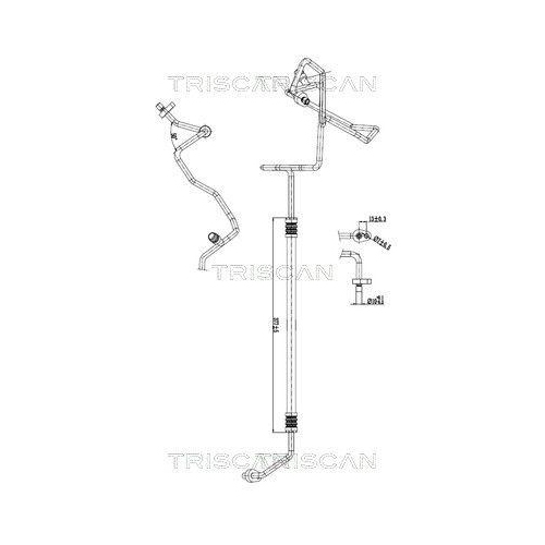 TRISCAN Hochdruck-/Niederdruckleitung, Klimaanlage 9010 10037