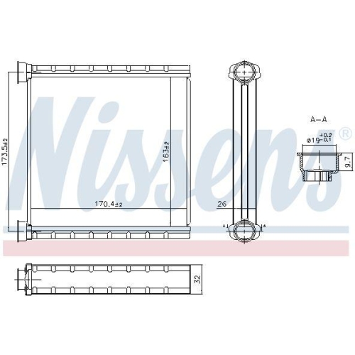 NISSENS Wärmetauscher, Innenraumheizung 707278