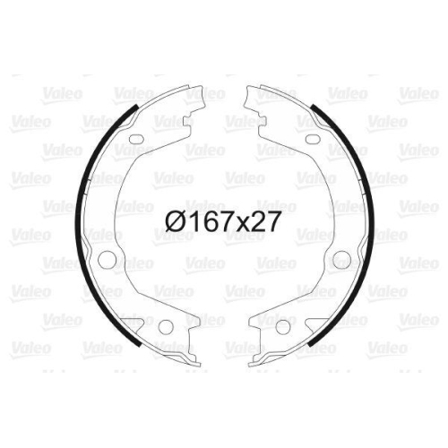 VALEO Bremsbackensatz, Feststellbremse 564162