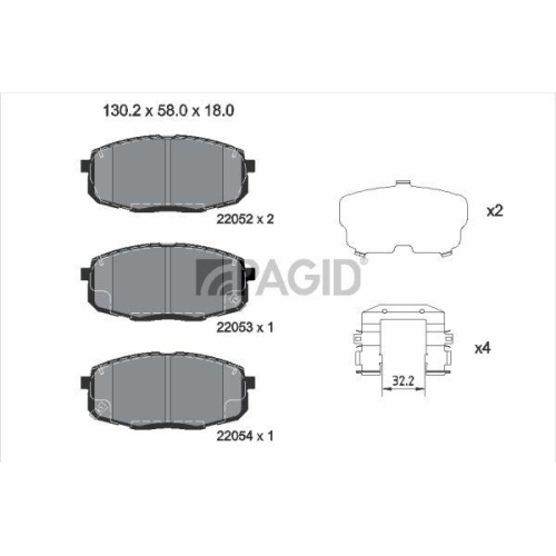 PAGID Bremsbelagsatz, Scheibenbremse T2694N