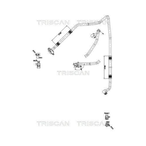TRISCAN Hochdruck-/Niederdruckleitung, Klimaanlage 9010 10041