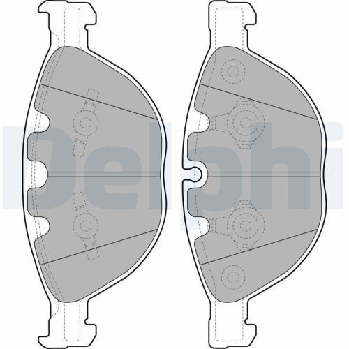 DELPHI Bremsbelagsatz, Scheibenbremse LP2041