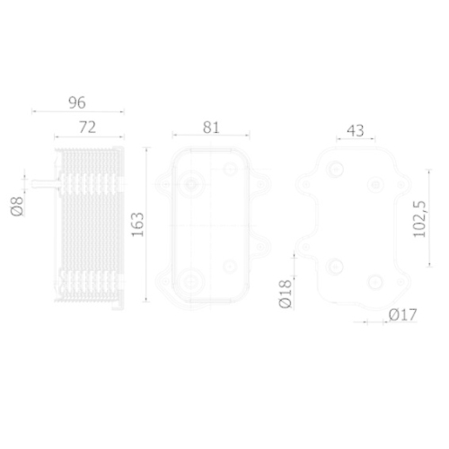 MAHLE &Ouml;lk&uuml;hler, Motor&ouml;l BEHR CLC 282 000S