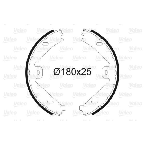 VALEO Bremsbackensatz, Feststellbremse 564182