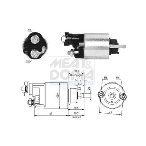 MEAT & DORIA Magnetschalter, Starter 46149