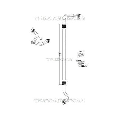 TRISCAN Hochdruck-/Niederdruckleitung, Klimaanlage 9010 10043