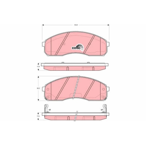 TRW Bremsbelagsatz, Scheibenbremse COTEC GDB3301