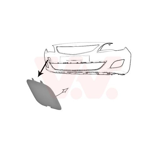 VAN WEZEL Klappe, Abschlepphaken ** Equipart ** 3749587