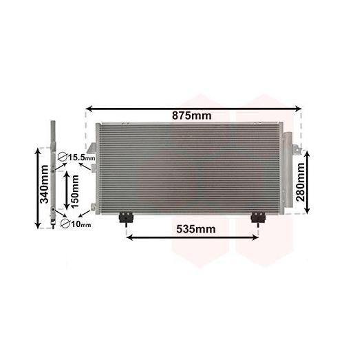 VAN WEZEL Kondensator, Klimaanlage 53005281