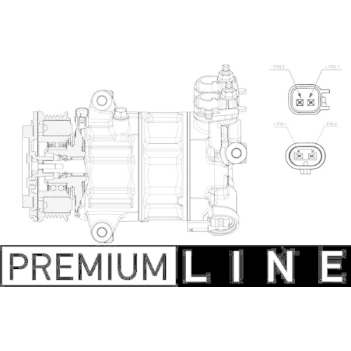 MAHLE Kompressor, Klimaanlage BEHR *** PREMIUM LINE *** ACP 654 000P