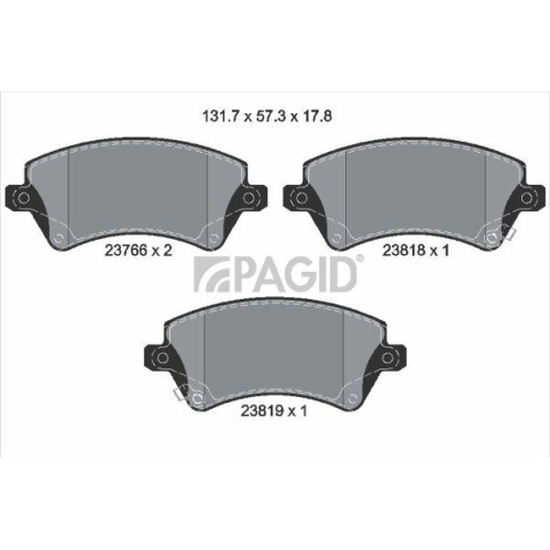 PAGID Bremsbelagsatz, Scheibenbremse T3120N