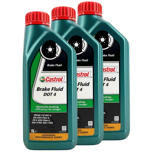 Castrol Brake Fluid DOT 4 Bremsfl&uuml;ssigkeit SAE J1704 SAE J1703 3 Liter
