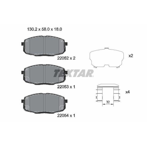 TEXTAR Bremsbelagsatz, Scheibenbremse Q+ 2205201