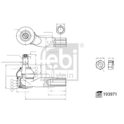 FEBI BILSTEIN Spurstangenkopf 193971
