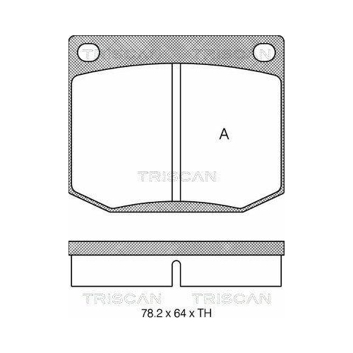 TRISCAN Bremsbelagsatz, Scheibenbremse 8110 65604