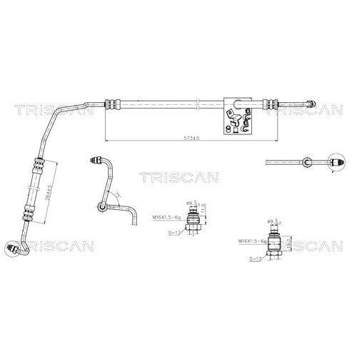 TRISCAN Hydraulikschlauch, Lenkung 8516 25005