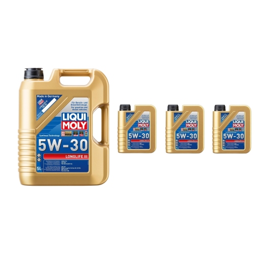 Liqui Moly Longlife III Motoröl Motorenöl 5W-30 8-Liter - 20646X3+20647
