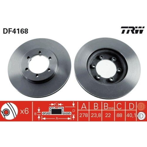 TRW Bremsscheibe DF4168