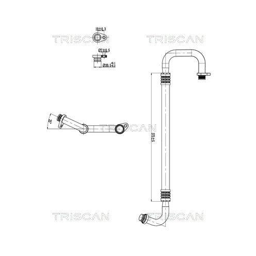 TRISCAN Hochdruck-/Niederdruckleitung, Klimaanlage 9010 10046