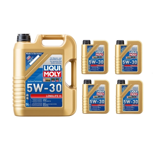 Liqui Moly Longlife III Motoröl Motorenöl 5W-30 9-Liter - 20646X4+20647