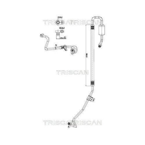 TRISCAN Hochdruck-/Niederdruckleitung, Klimaanlage 9010 10048
