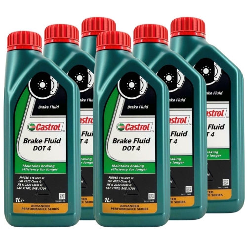 Castrol Brake Fluid DOT 4 Bremsfl&uuml;ssigkeit SAE J1704 SAE J1703 6 Liter