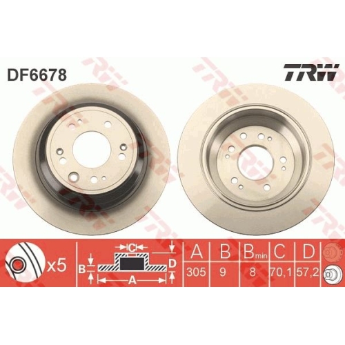 TRW Bremsscheibe DF6678
